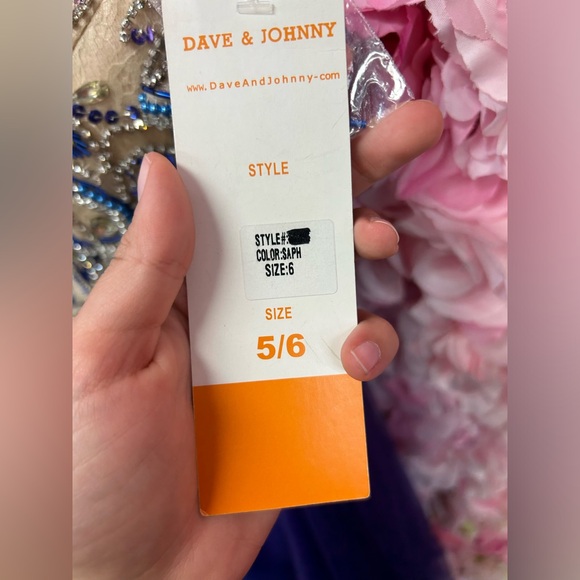 Dave & Johnny 2488 size 6 strapless Sapphire Short Dress - Picture 3 of 4